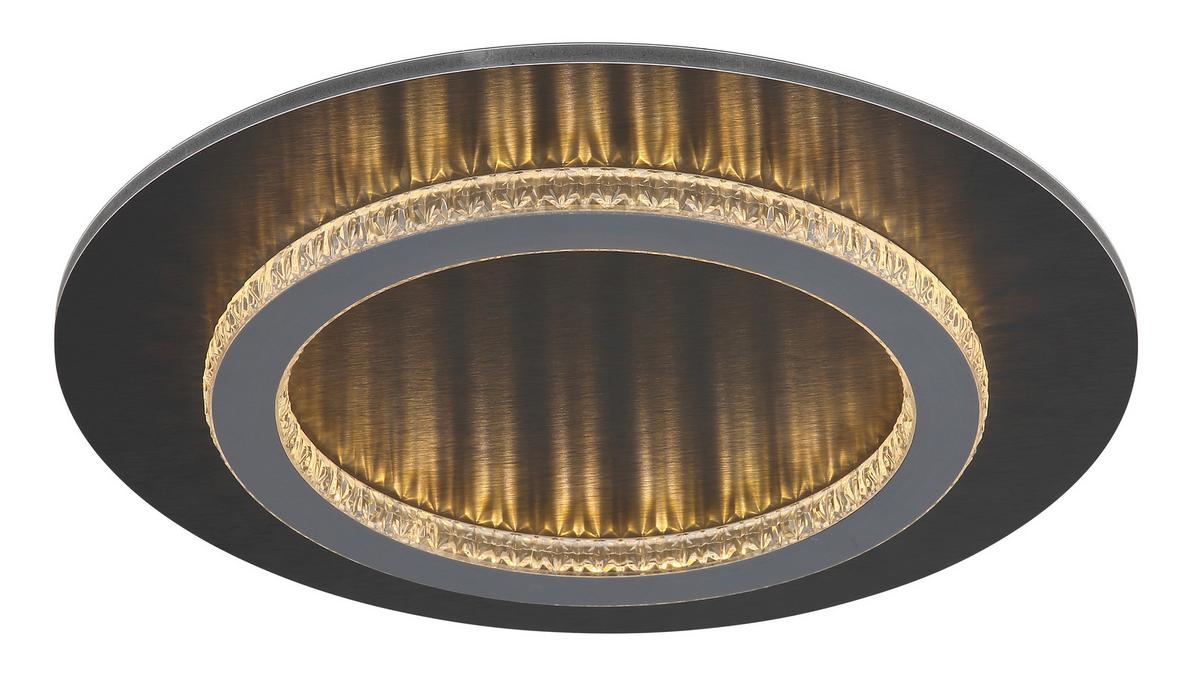 STROPNÉ LED SVIETIDLO JAYDEN - číra/čierna, Basics, kov/plast (35/5,5cm) - Globo