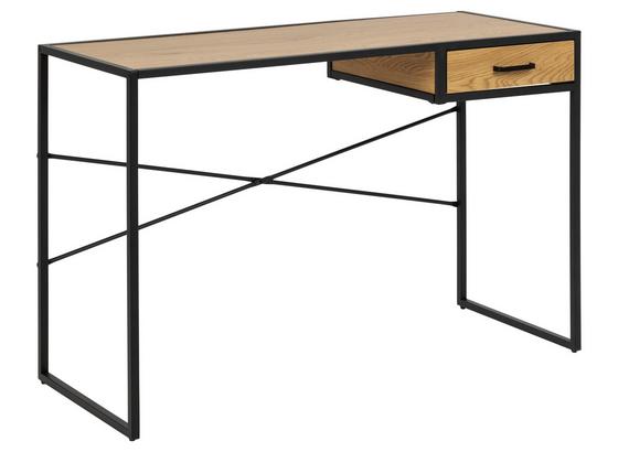 Schreibtisch Schwarz Und Eichefarben Online Kaufen