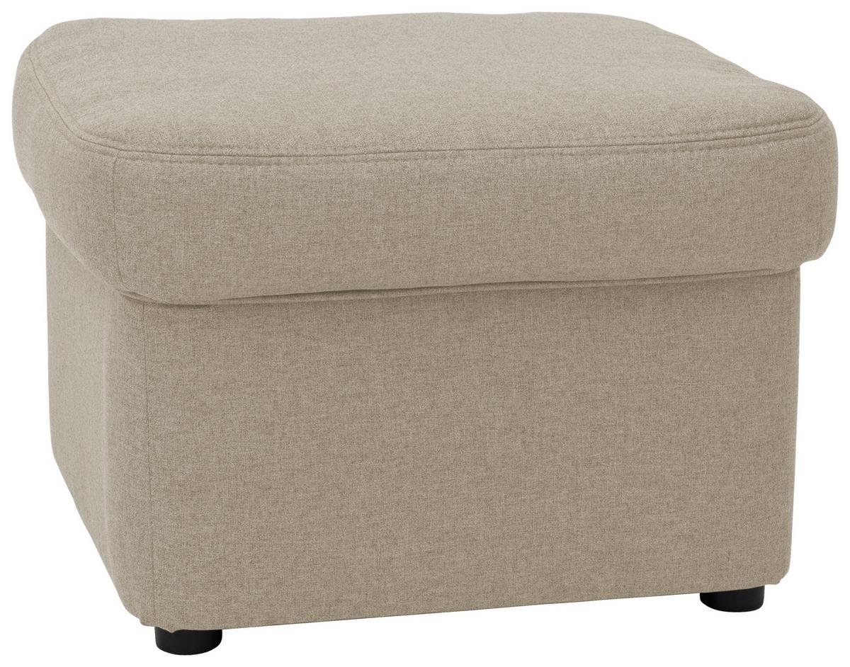 Polsterhocker Papenberg Schlammf. Webstoff H: 40 Cm - Schlammfarben/Schwarz, KONVENTIONELL, Textil (60/40/60cm) - MID.YOU