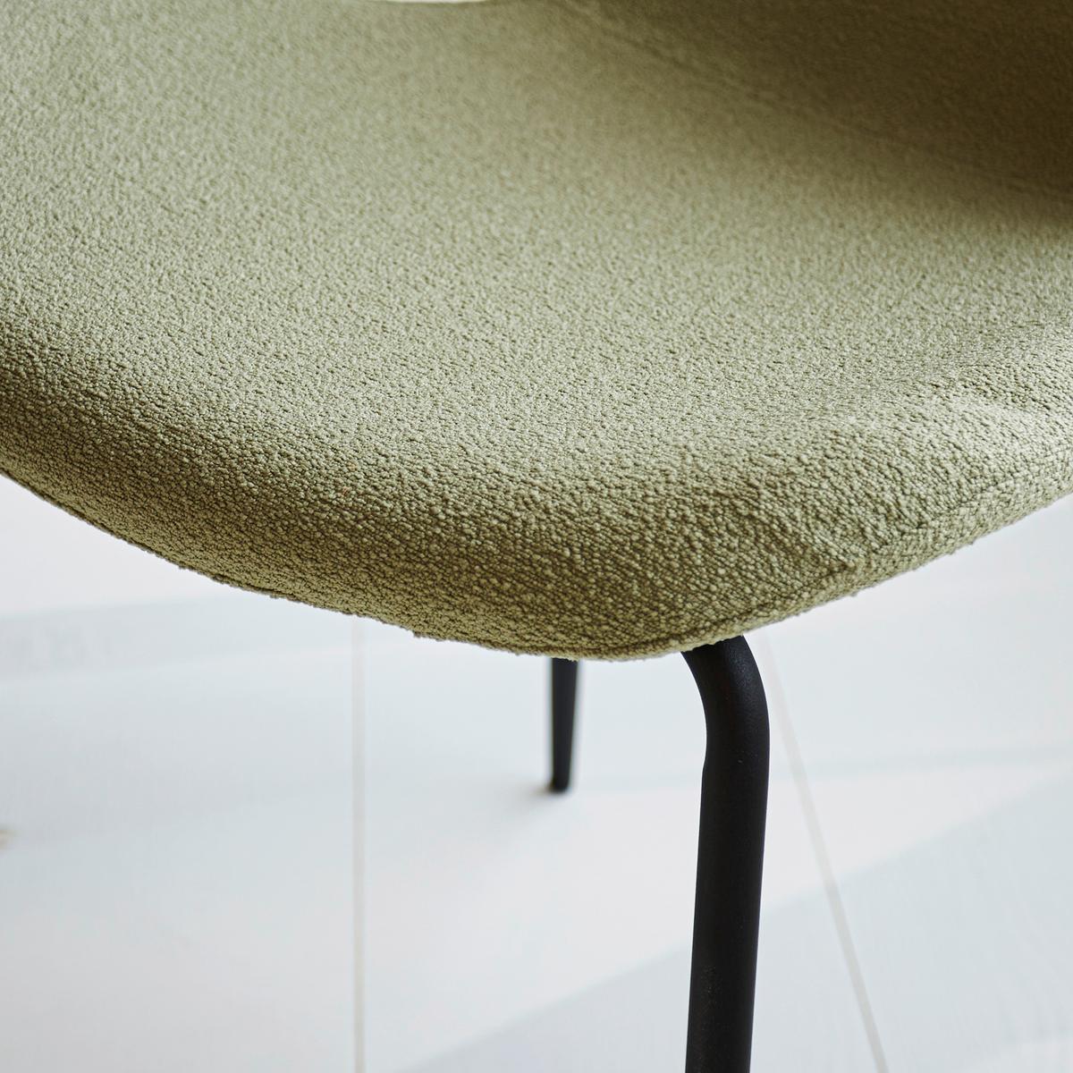 Stuhl-Set Caen Grün B: 50 cm - Schwarz/Grün, MODERN, Textil/Metall (50/88,5/42cm) - MID.YOU