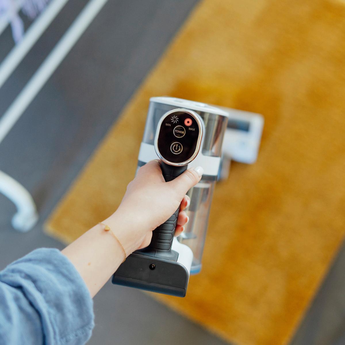 Akku-Handstaubsauger 200W, 35 min. Laufzeit - Dunkelgrau/Weiß, Basics, Kunststoff (30/21/10cm)