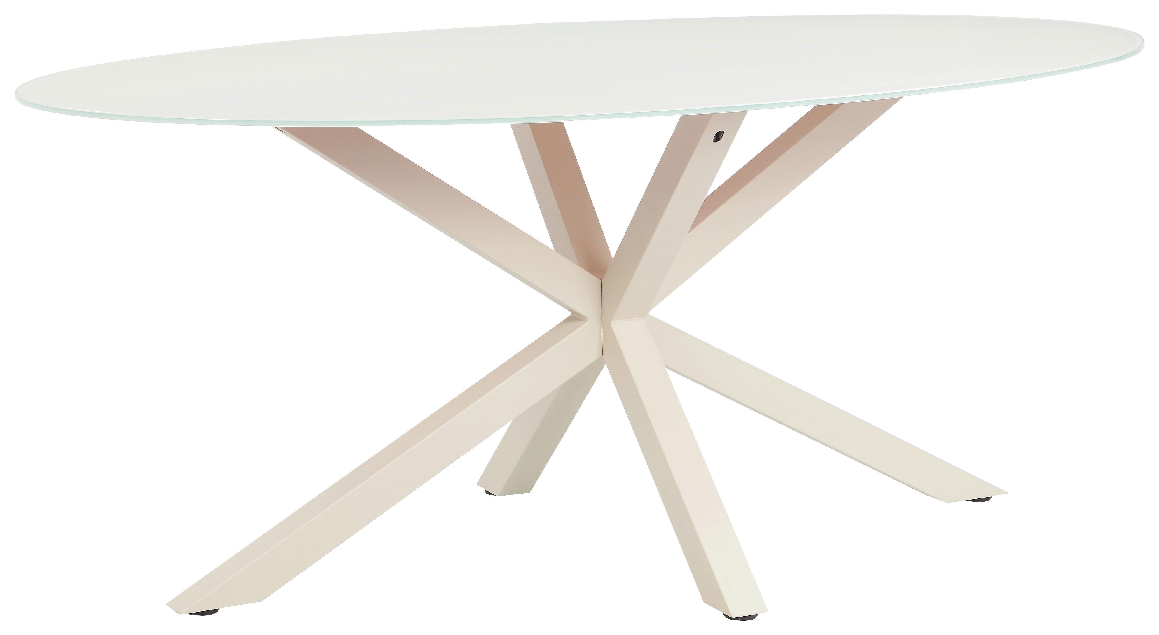Esstisch Vanda Kaschmir L: 180 cm - Kaschmir, MODERN, Glas/Metall (180/100/75cm) - P & B