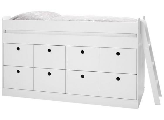 Vysoká Postel Tuk -exklusiv- - bílá, Romantický / Rustikální, dřevo/kompozitní dřevo (203,6/121/95cm) - Premium Living Vysoká Postel Tuk -exklusiv- - bílá, Romantický / Rustikální, dřevo/kompozitní dřevo (203,6/121/95cm) - Premium Living