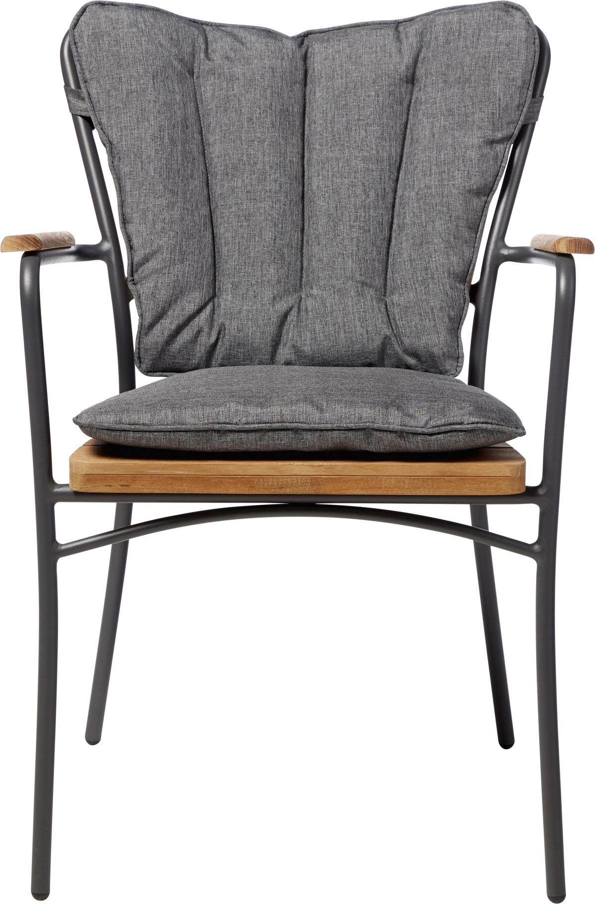 Stuhlkissen Ellen - Dunkelgrau, KONVENTIONELL, Textil (51/83/4cm) - Gardenson