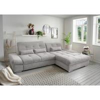 Ecksofa Dalida Grau S: 300x196 cm - Chromfarben/Grau, MODERN, Textil (300/196cm) - Livetastic