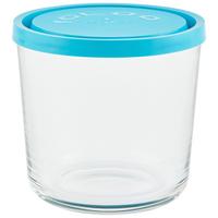 Vorratsdose Aus Glas Franjo Ca. 800 Ml - Türkis/Klar, MODERN, Glas/Kunststoff (11,5/11,3cm) - Luca Bessoni