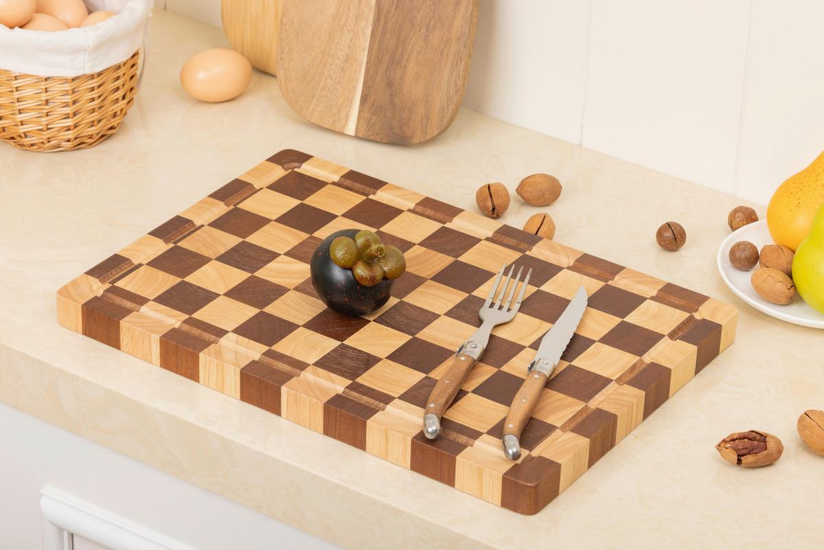 Vágódeszka Romy Kb. 40/28cm - barna/ekrü, Konventionell, fa (40/28/2,5cm) - James Wood