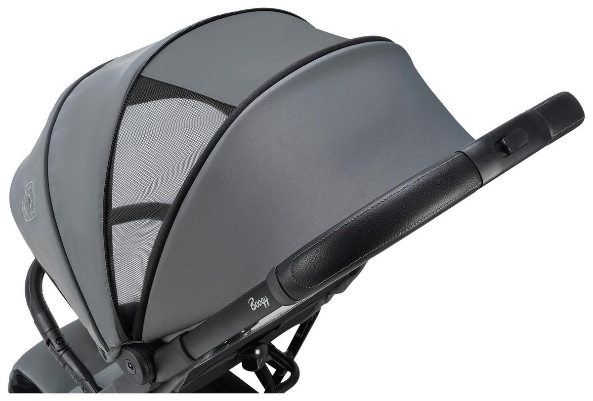 Buggy Boogy 2 Stone Grau, B/H/T: 51x105x84,5 - Dunkelgrau/Schwarz, Basics, Textil/Metall (51/105/84,5cm) - Osann