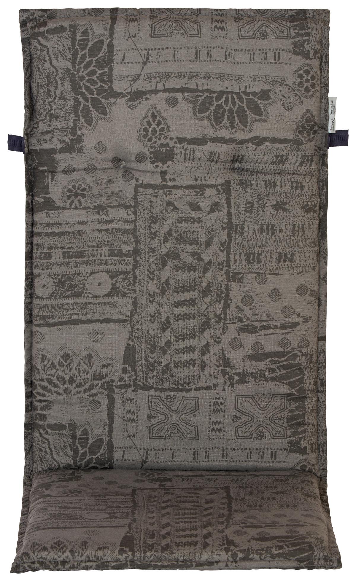 Hochlehnerauflage Genf 120x48 cm Grau - Grau, Basics, Textil (120/48/5cm) - Beo