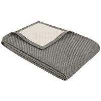 Kuscheldecke Anthrazit/ Naturfarbe 140x200 Cm - Anthrazit/Naturfarben, KONVENTIONELL, Textil (140/200cm) - Ibena