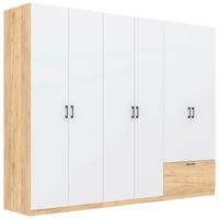Kleiderschrank Mila - Eiche Artisan/Weiß, KONVENTIONELL, Holzwerkstoff (269/210/54cm)