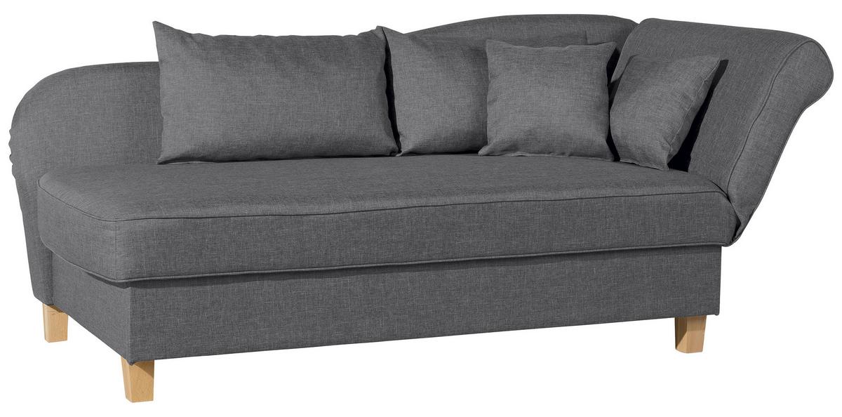 Récamiere Selma In Graphitfarben B: 190 cm - Buchefarben/Graphitfarben, Design, Textil (190/82/88cm) - Max Winzer