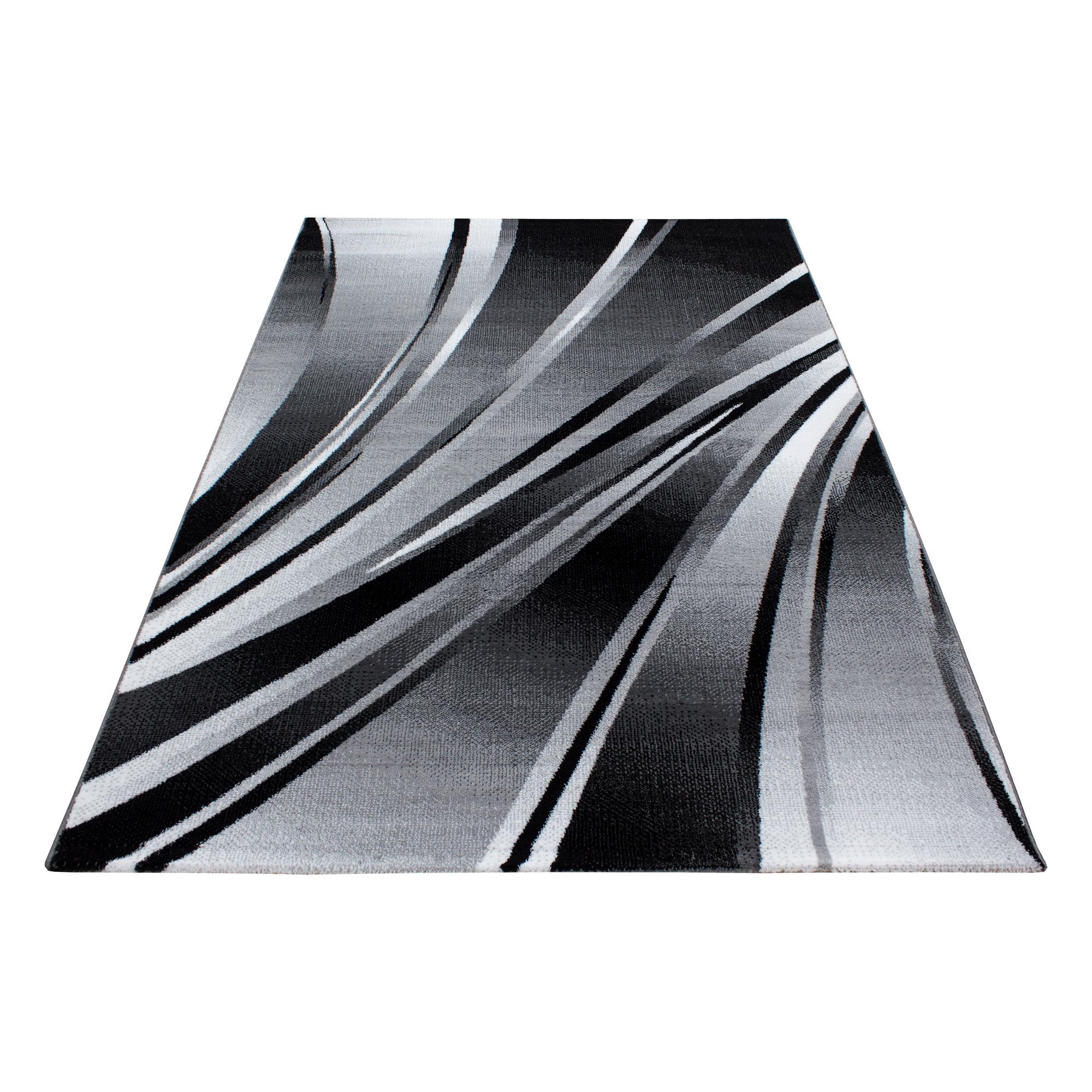 Teppich Läufer Schwarz Parma 80x300 cm - Schwarz, KONVENTIONELL, Textil (80/300cm)
