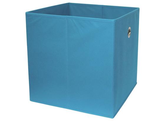 Skladací Box Cubi - petrolejová, Moderný, kompozitné drevo/textil (32/32/32cm) Skladací Box Cubi - petrolejová, Moderný, kompozitné drevo/textil (32/32/32cm)