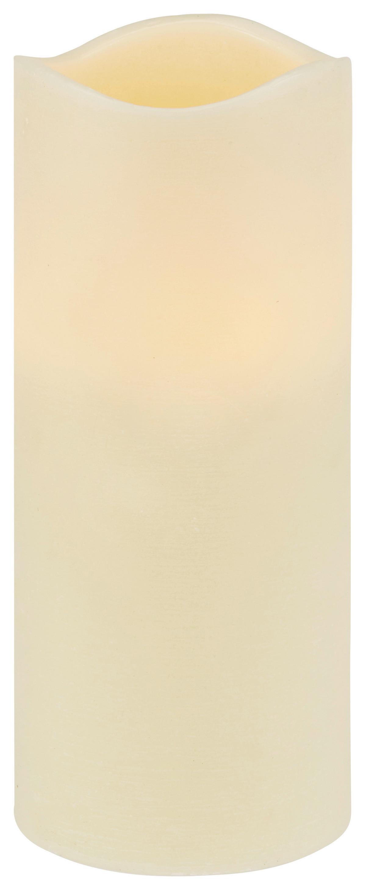 LED-Kerze Melina Naturfarben mit Timer, Ø/H: 12,5/30 cm - Naturfarben, ROMANTIK / LANDHAUS, Paraffin (12,5/30cm) - James Wood