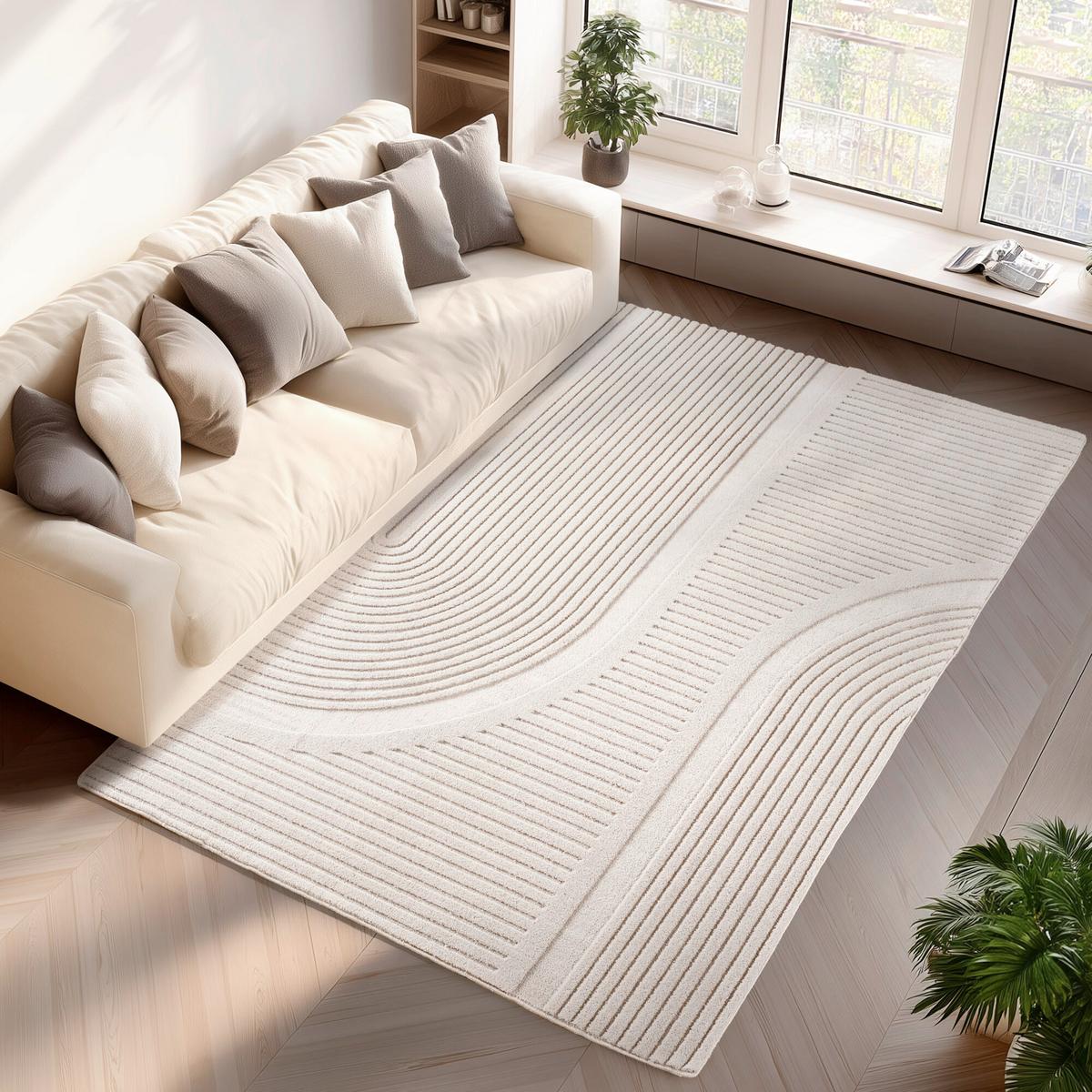 KOBEREC TKANÝ NA PLOCHO POMPEI - krémová, Basics, textil (240/340cm) - Ayyildiz 
