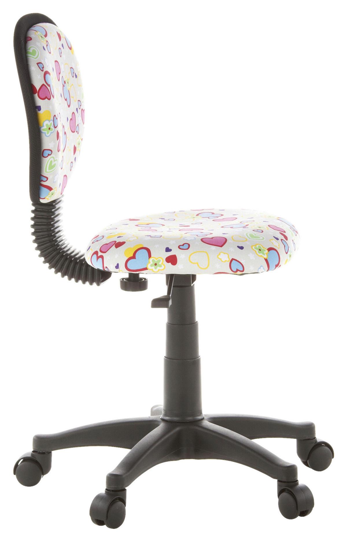 Jugenddrehstuhl Kiddy Top Flowers & Hearts - Multicolor, Basics, Kunststoff (40/79-90/37cm) - MID.YOU