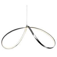 LED-Hängeleuchte Loop Line H: 120 cm Chromfarben - Chromfarben, Design, Metall (72/32cm) - Näve
