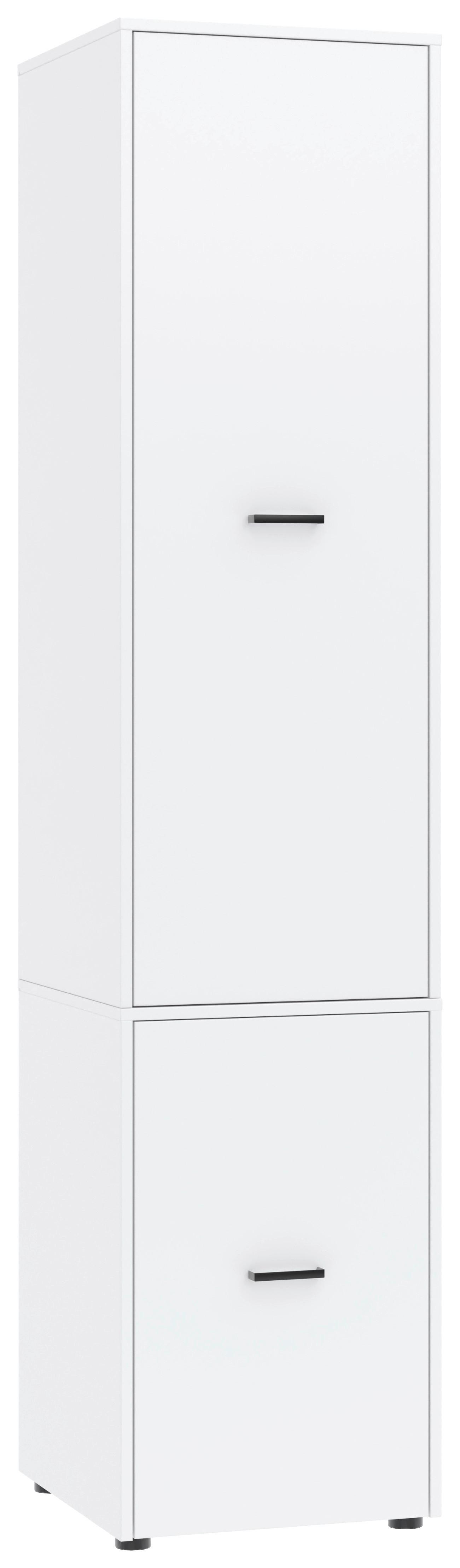 Kleiderschrank Kivo Weiß, B: 45 cm - Weiß, Basics, Holzwerkstoff (45/199,6/52,1cm)