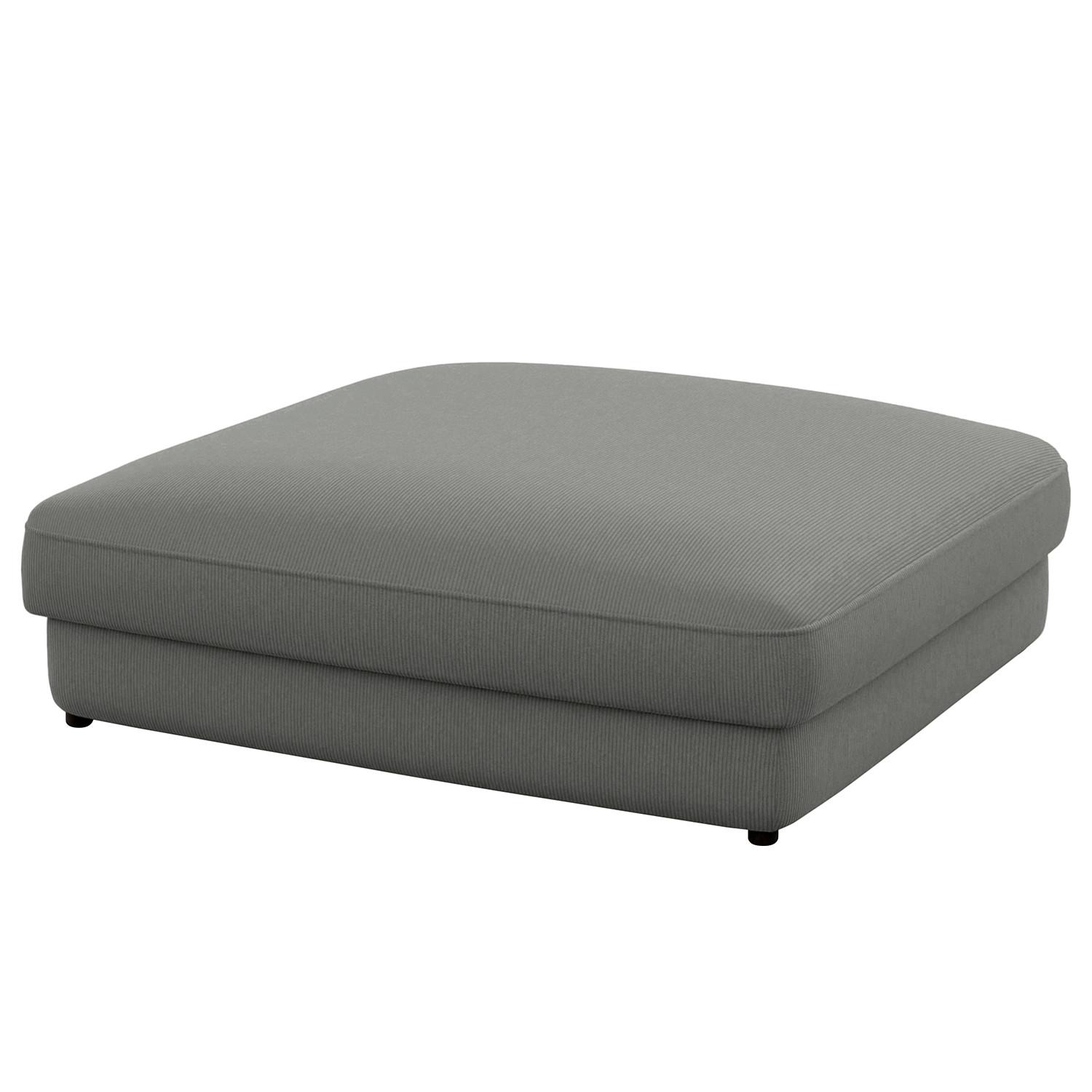 Hocker Bourbon, Dunkelgrau B: 133 Cm - Dunkelgrau/Schwarz, MODERN, Textil (133/43/133cm) - Trendmanufaktur