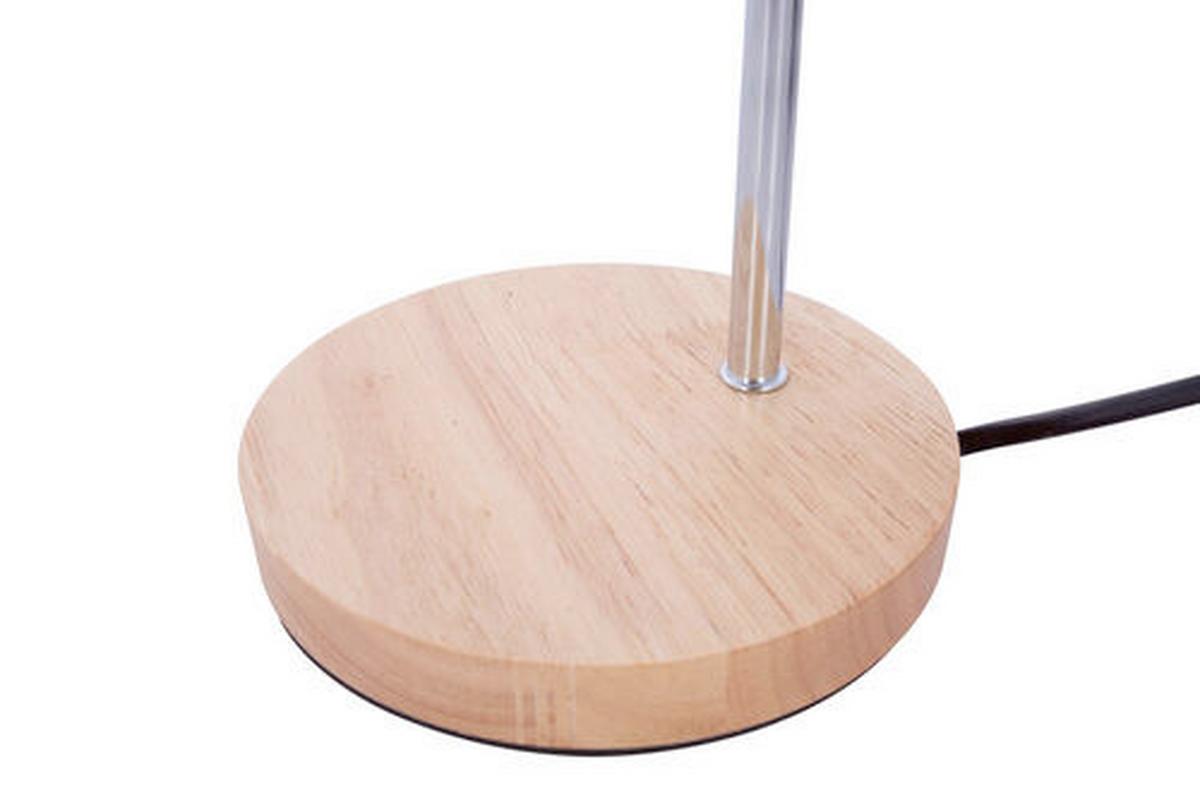 TISCHLEUCHTE Chromfarben, E27, 40W - Chromfarben, Trend, Holz/Metall (15/47/15cm) - Kayoom