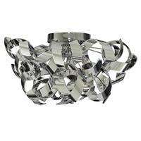 Deckenleuchte Curls 3lt 4973-3cc - Chromfarben, Design, Kunststoff/Metall (45/27cm)