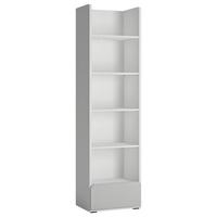 Regál FLEXI farba biela/šedá - bílá/černá, Moderní, kompozitní dřevo/plast (52/193,4/41,6cm) - Premium Living