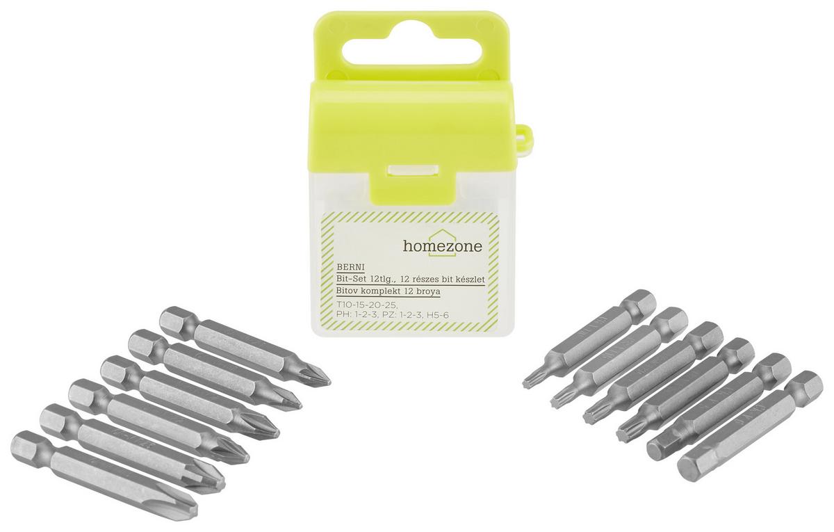 Bitset Berni 12-tlg. Box Mit Deckel - Gelb/Silberfarben, Kunststoff/Metall - Homezone