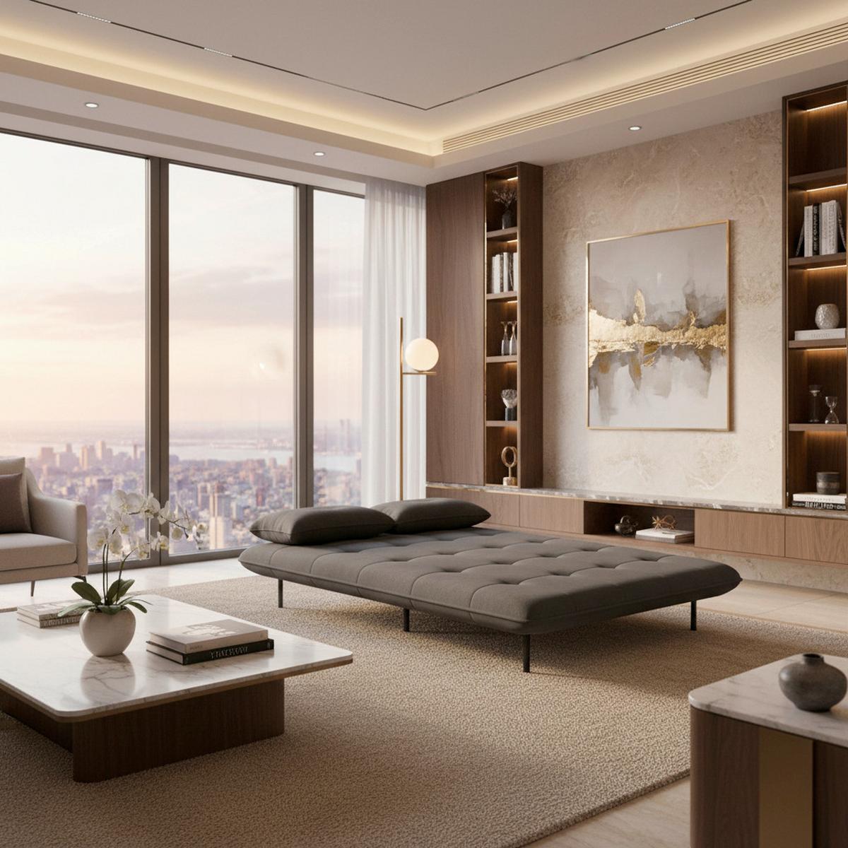 Rozkládací pohovka LUNA, tmavě šedé buklé, max.240 kg - černá/tmavě šedá, Moderní, kov/textil (143/84/81cm) - Bessagi Home