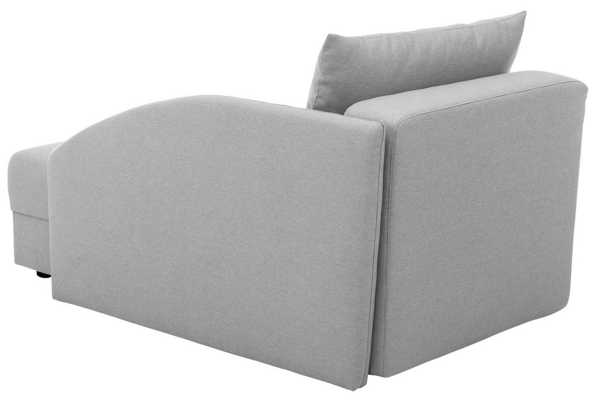 Recamiere Tobi L: 154cm Rechts Hellgrau Mit Bettkasten - Hellgrau, Design, Textil (154/86/93cm) - Max Winzer