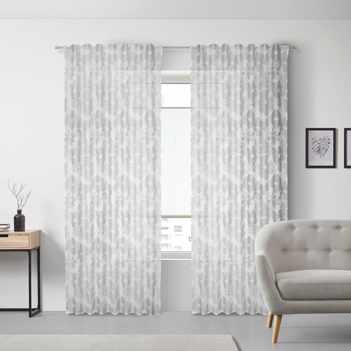 Hotový záves JANNIKA - sivá, Romantik / Landhaus, plast (140/245cm) - Bessagi Home