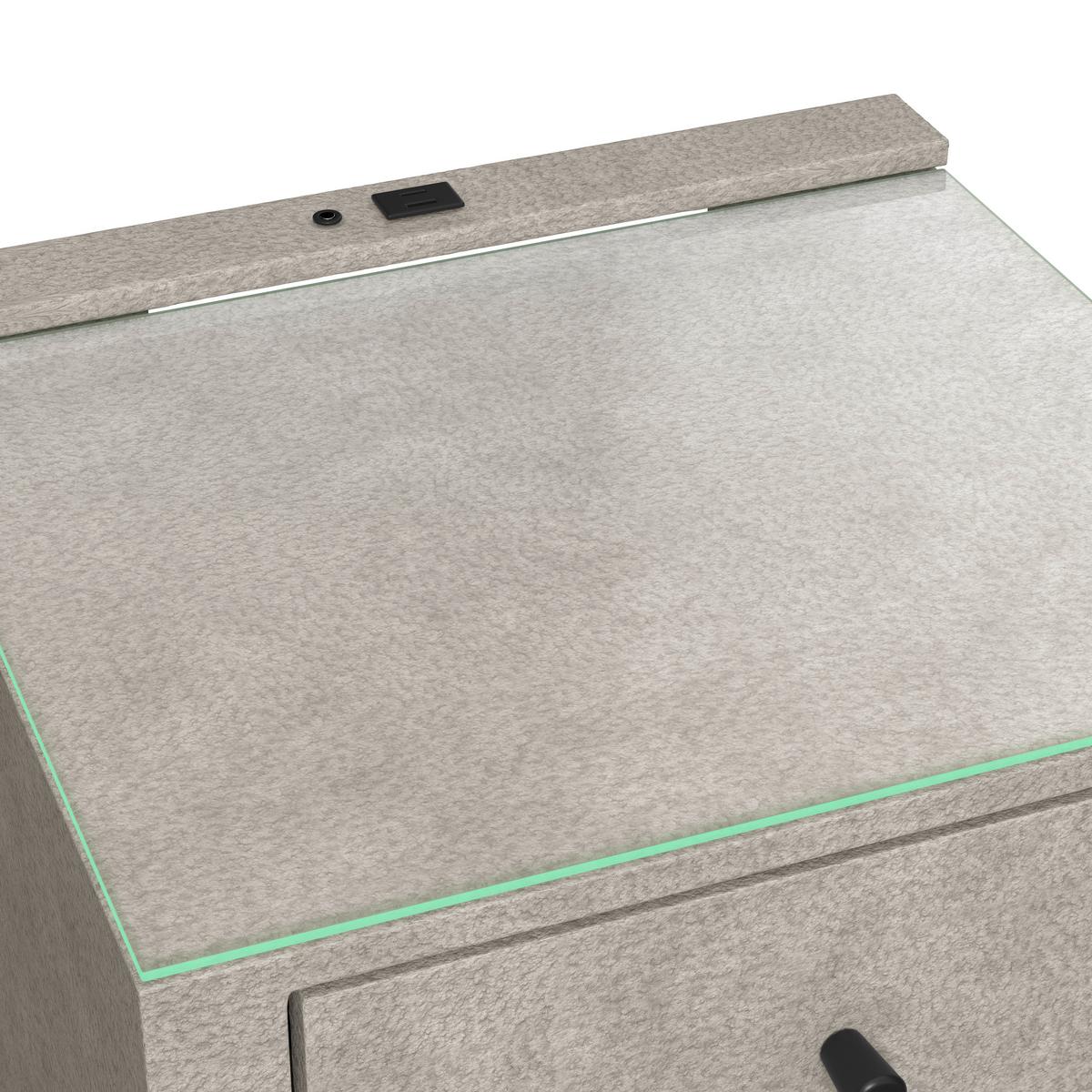 Nachtkästchen Elysia Naturfarben, B: 48cm - Naturfarben, Trend, Glas/Holz (48cm) - Luca Bessoni