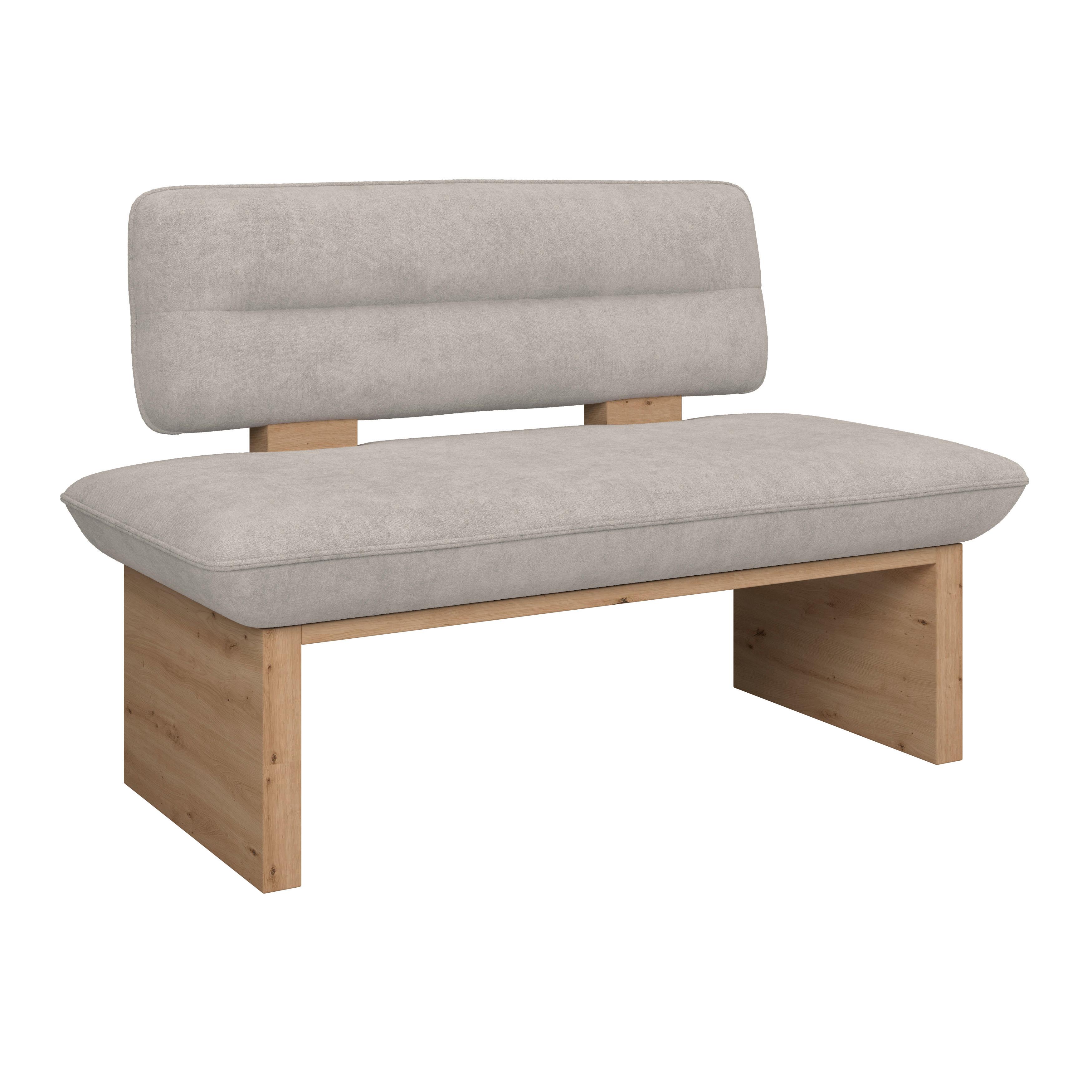 SITZBANK BELUNA II - Eichefarben/Beige, KONVENTIONELL, Holzwerkstoff/Textil (120/87/67cm) - James Wood