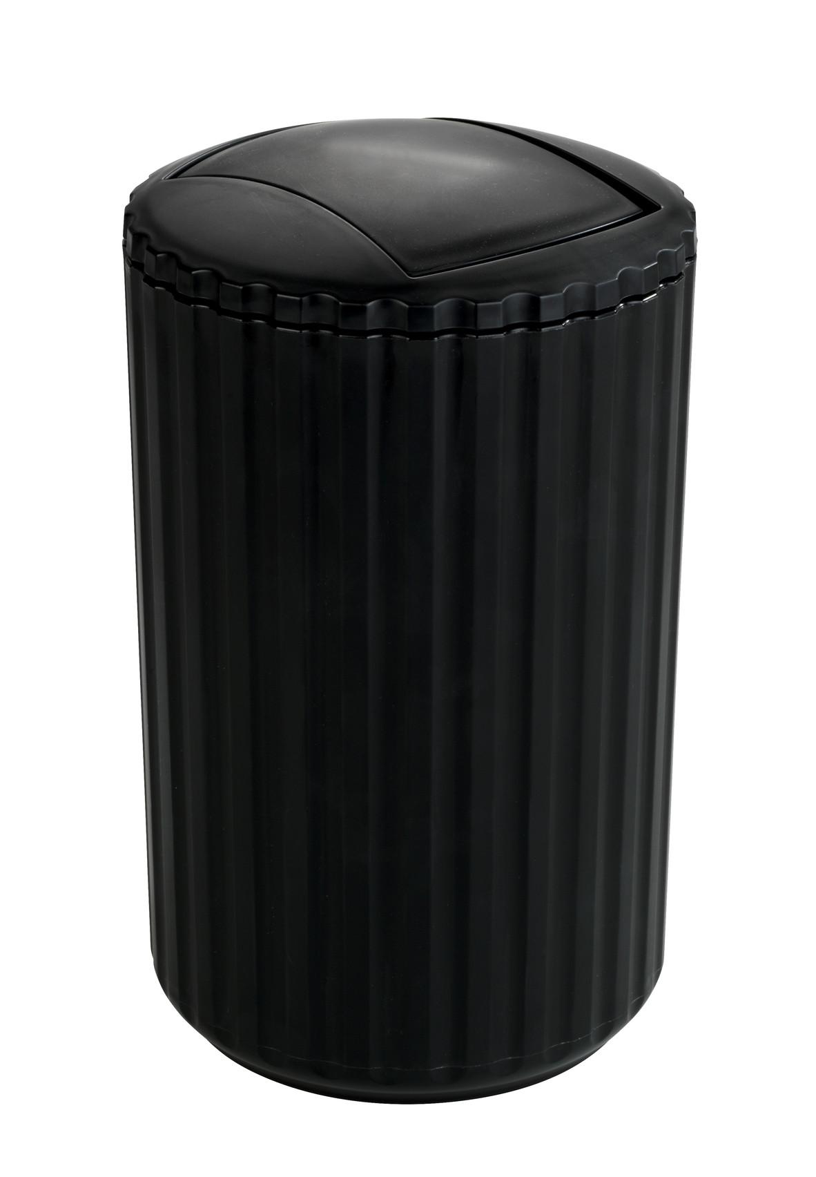 Kosmetikeimer Allstar Minas 23003100 - Schwarz, MODERN, Kunststoff (15cm) - Wenko