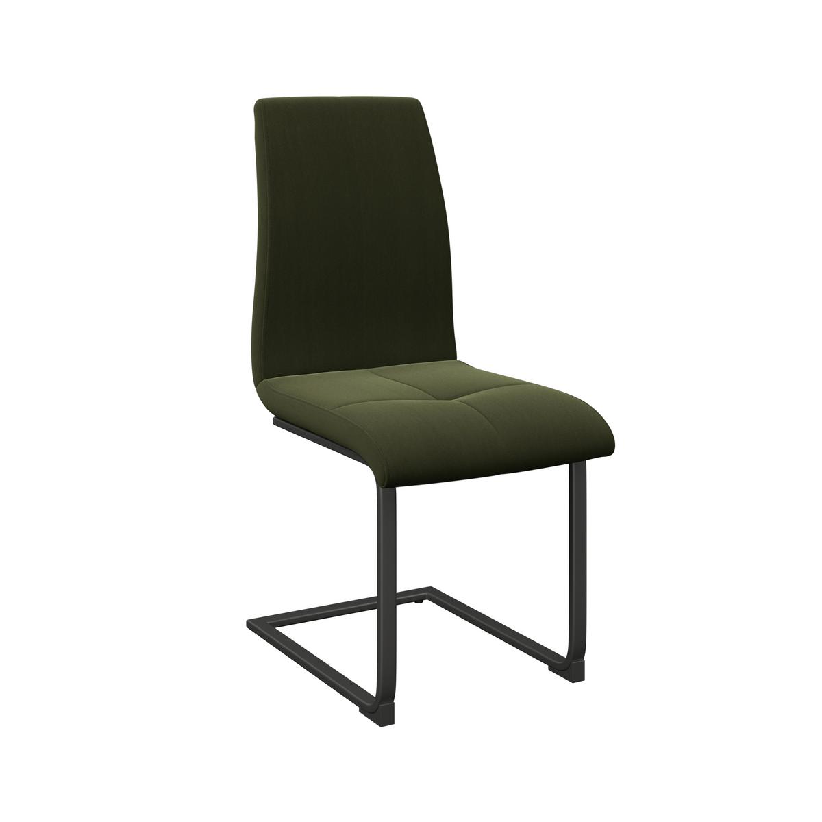 Schwingstuhl Tristan Webstoff moosgrün, B: 41cm - Schwarz/Grün, MODERN, Holz/Textil (41/102/58cm) - James Wood