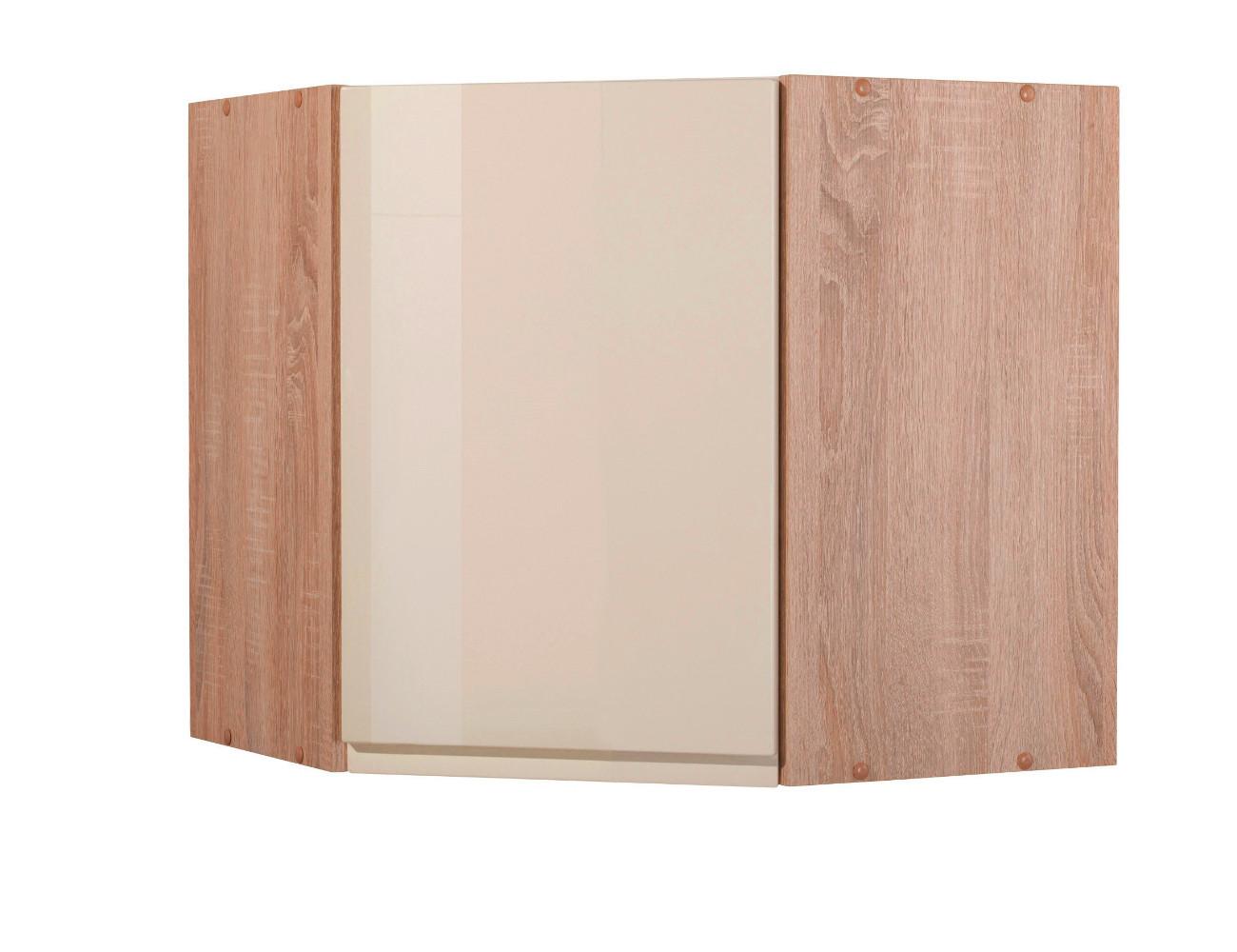 Eckoberschrank Cardiff 60 cm Creme/Sonoma 1 Drehtür - Creme/Sonoma Eiche, Basics, Holzwerkstoff (60/57/60cm) - Held