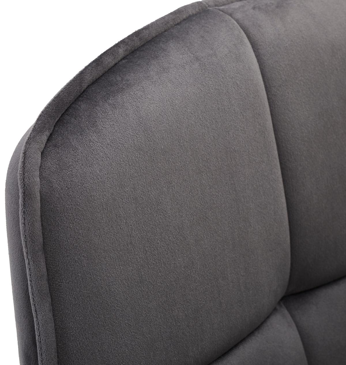 Bürostuhl Salvador Höhenverstellbar Dunkelgrau - Dunkelgrau/Schwarz, MODERN, Kunststoff/Textil (60/80-90/62cm) - Livetastic
