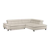 Ecksofa Mit Schlaffunktion Gemini Beige 312x234 Cm - Chromfarben/Beige, KONVENTIONELL, Textil (312/234cm)