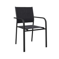 Gartensessel Lina - Dunkelgrau, Trend, Textil/Metall (56/86/54cm) - Beldano