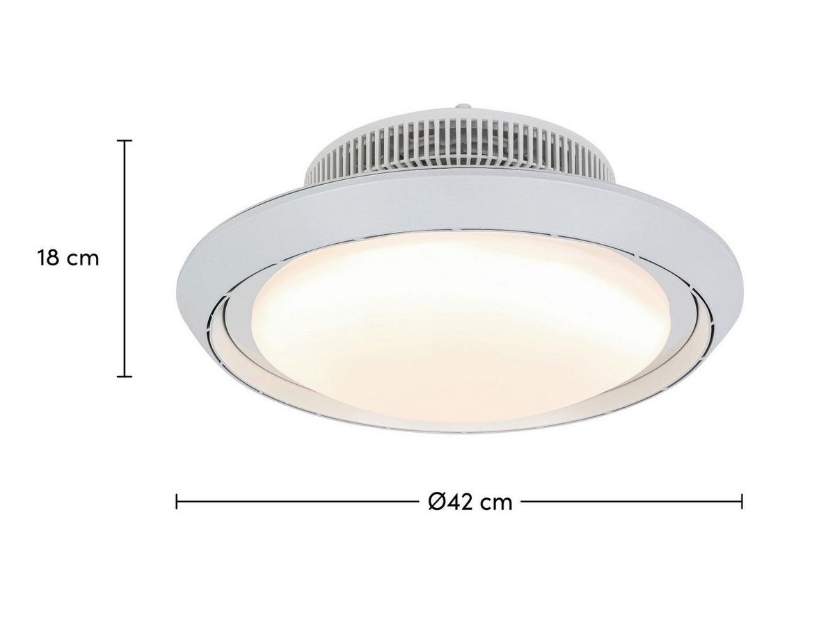 Deckenventilator Carolin - Chromfarben/Weiß, Basics, Kunststoff (42/18cm) - Luca Bessoni