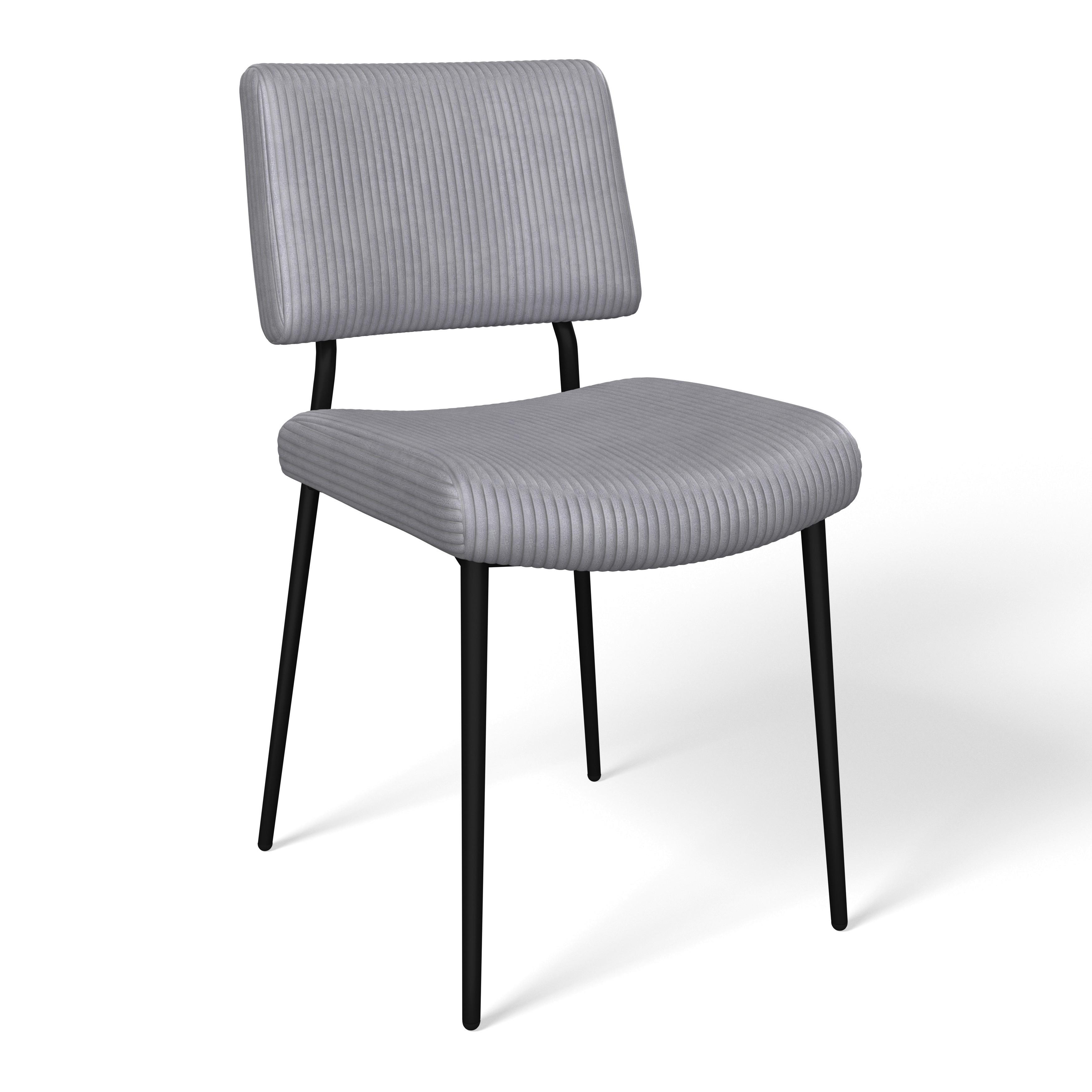 Stolička ELIA sivá - čierna/sivá, Modern, kov/drevo (56/85/47cm) - Bessagi Home