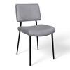 Stolička ELIA sivá - čierna/sivá, Modern, kov/drevo (56/85/47cm) - Bessagi Home