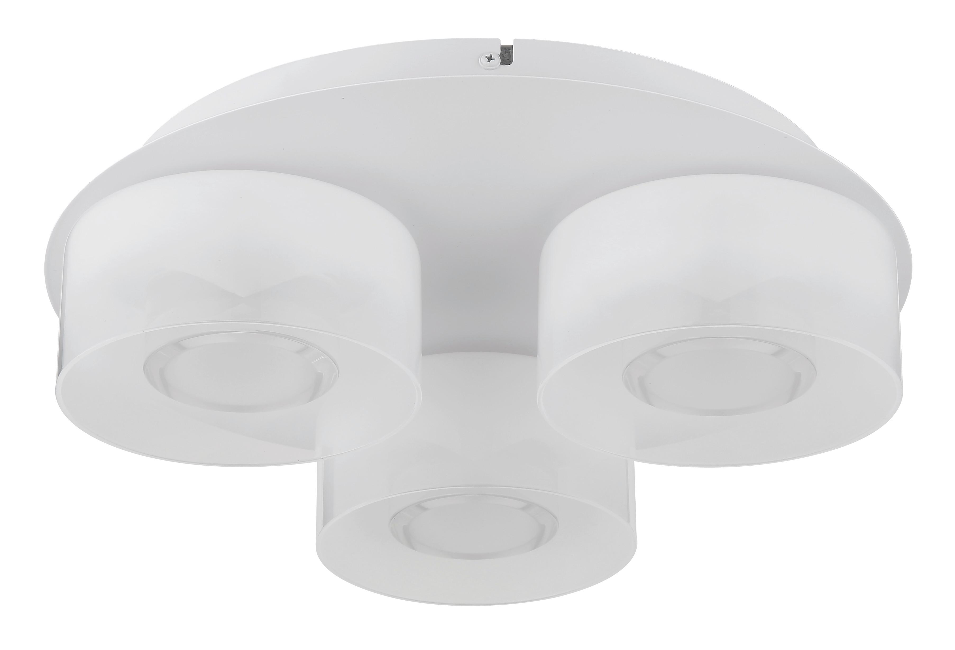 Deckenleuchte, 4000k Lunou - Weiß, Basics, Glas/Kunststoff (38/11,5cm)