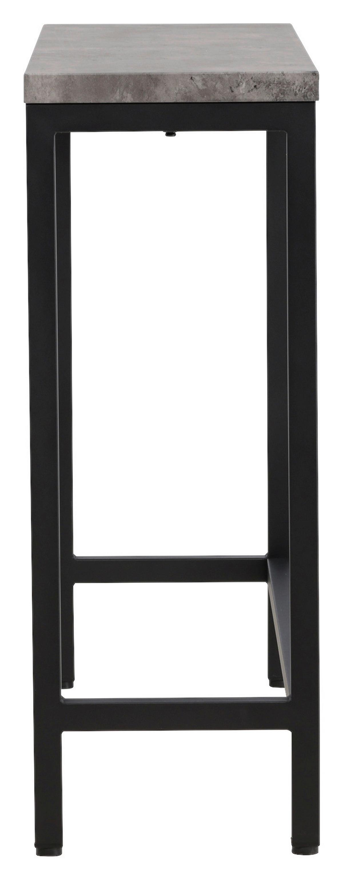 Beistelltisch Rise - Schwarz/Grau, Design, Holzwerkstoff/Metall (110/30/80cm) - Livetastic
