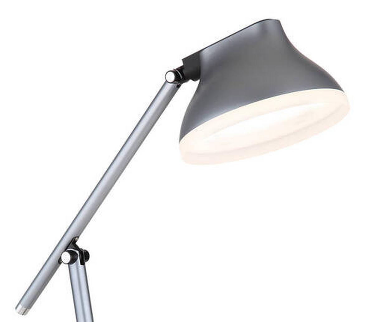 LED-Tischleuchte 58437g - Opal/Grau, Basics, Kunststoff/Metall (43,2/17,8/75,8cm) - Globo