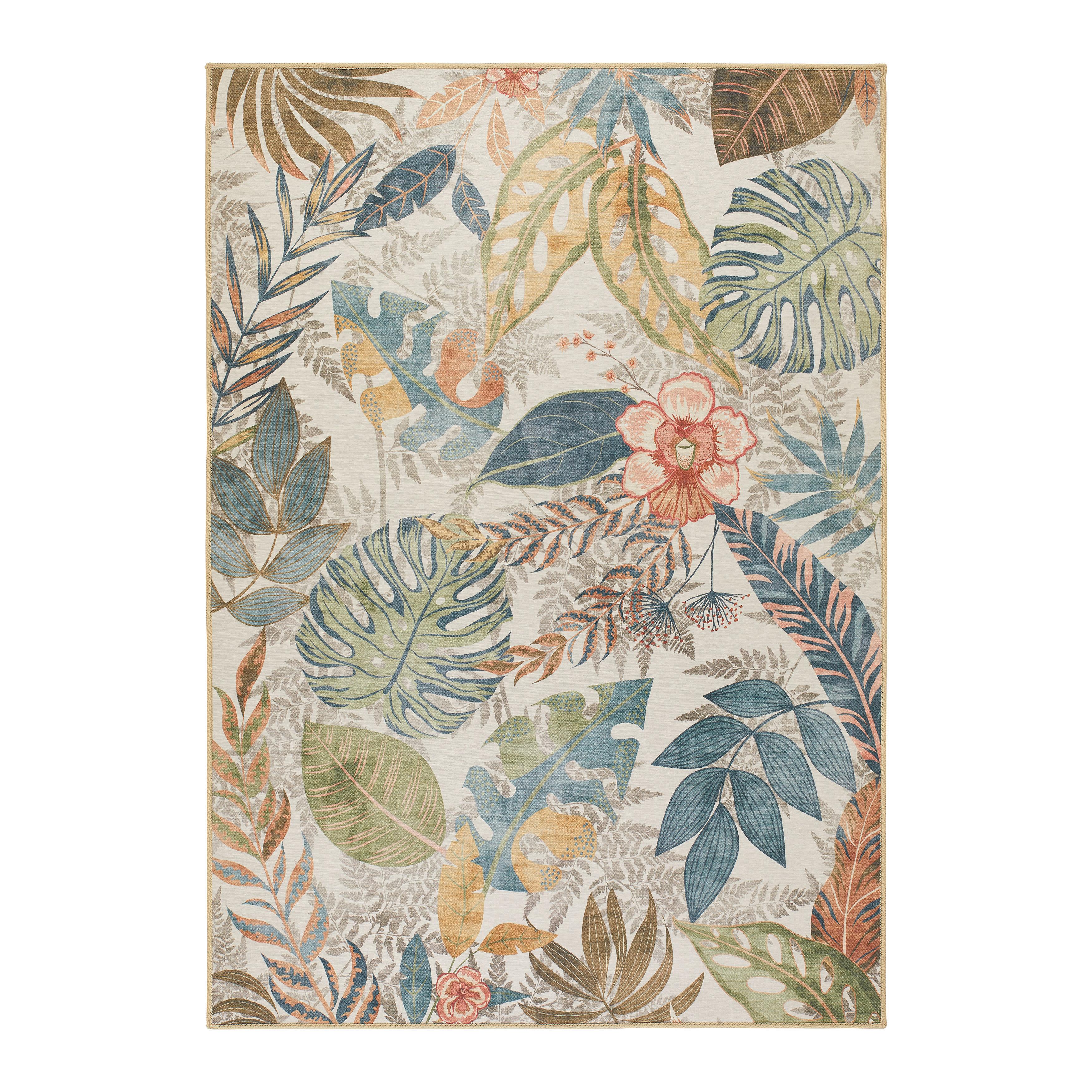 KOBEREC TKANÝ NA PLOCHO Blätter 2, 160/230cm - vícebarevná, Moderní, textil (160/230cm) - Modern Living