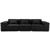 3-Sitzer-Sofa Aventis Schwarz B: 300 cm - Schwarz, Design, Textil (300/70/100cm) - P & B
