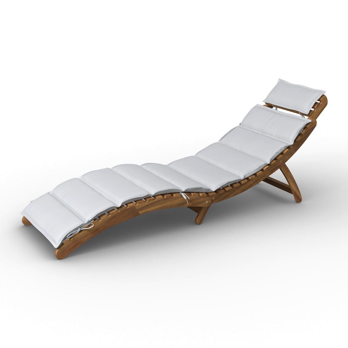 ZÁHRADNÉ LEŽADLO NATALIE - béžová, Natur, drevo/textil (180/62/54cm) - Mömax