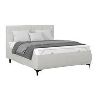 Polsterbett Zeni 140 - Hellgrau/Schwarz, KONVENTIONELL, Holz/Textil (140/200cm)