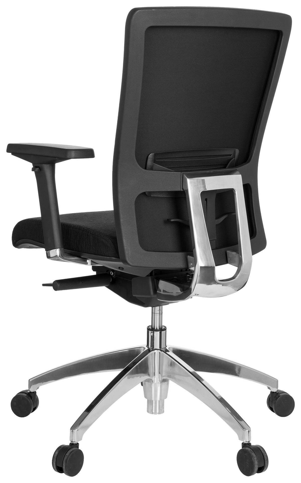 Drehstuhl Astra Base Schwarz - Schwarz/Alufarben, MODERN, Kunststoff/Textil (57/113/52cm) - MID.YOU